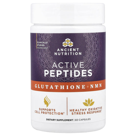 Ancient Nutrition, Active Peptides, Glutathione + NMN, 60 Capsules